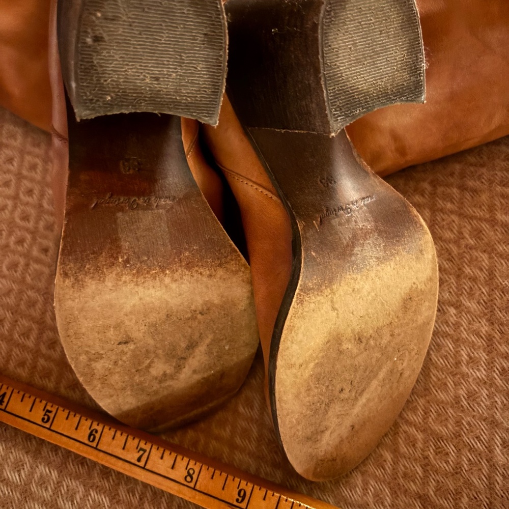 Free People leather slouch boots with heel size 6 - Picture 4 of 6